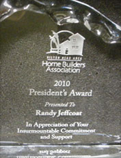 home builders association presidents award 2010